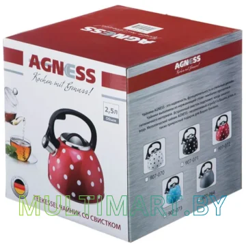 Чайник со свистком Agness Горошек 907-070 картинка 2